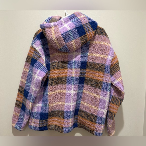 Wrangler Retro® Western Vintage Style Plaid Fleece Hoodie Women’s Small Fall - Picture 2 of 9